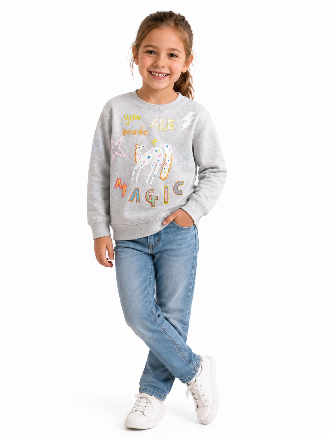 Kids Grey Sweater - Made of Magic