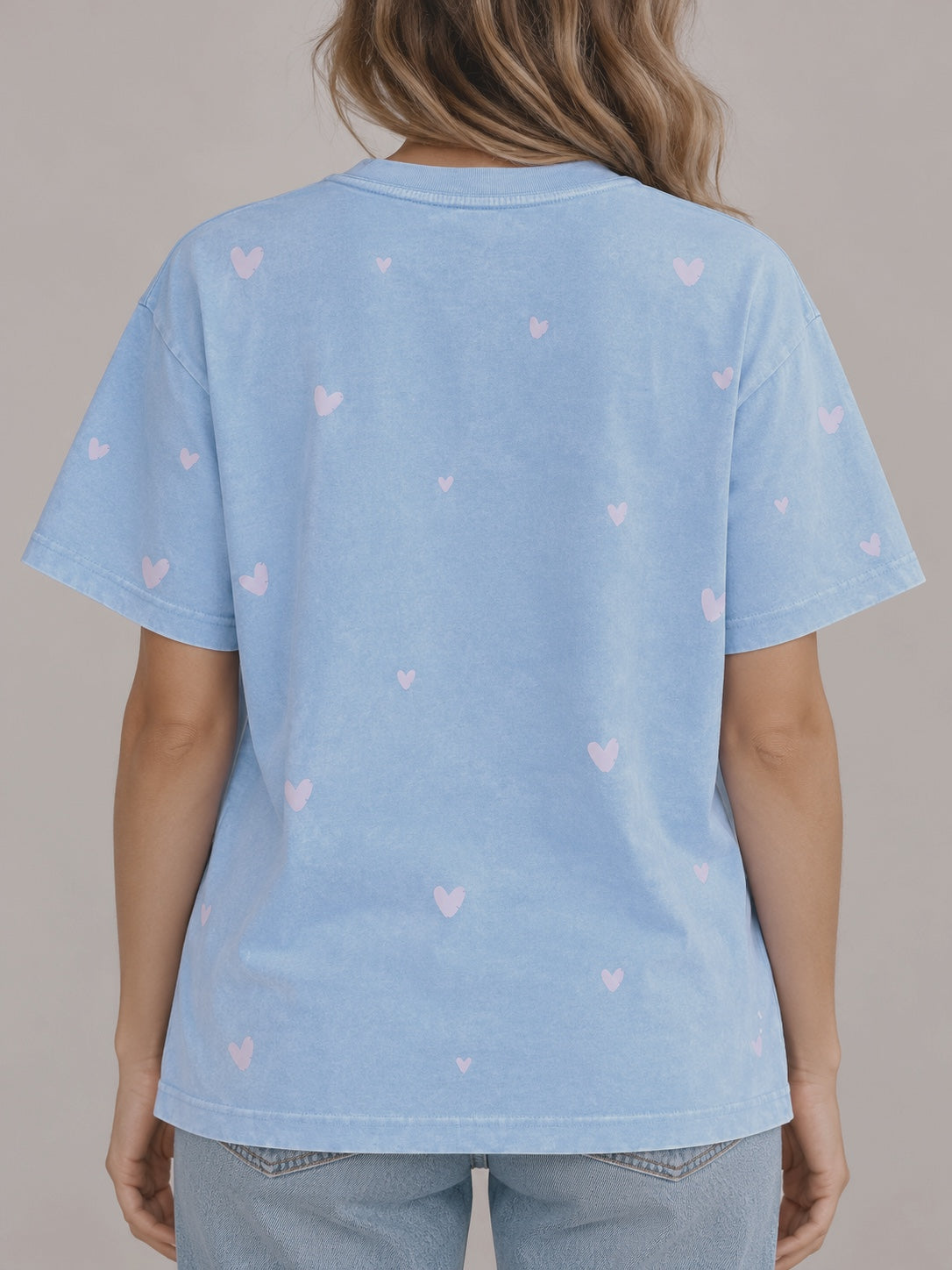 BKYND club Light Blue Acid Wash Tee