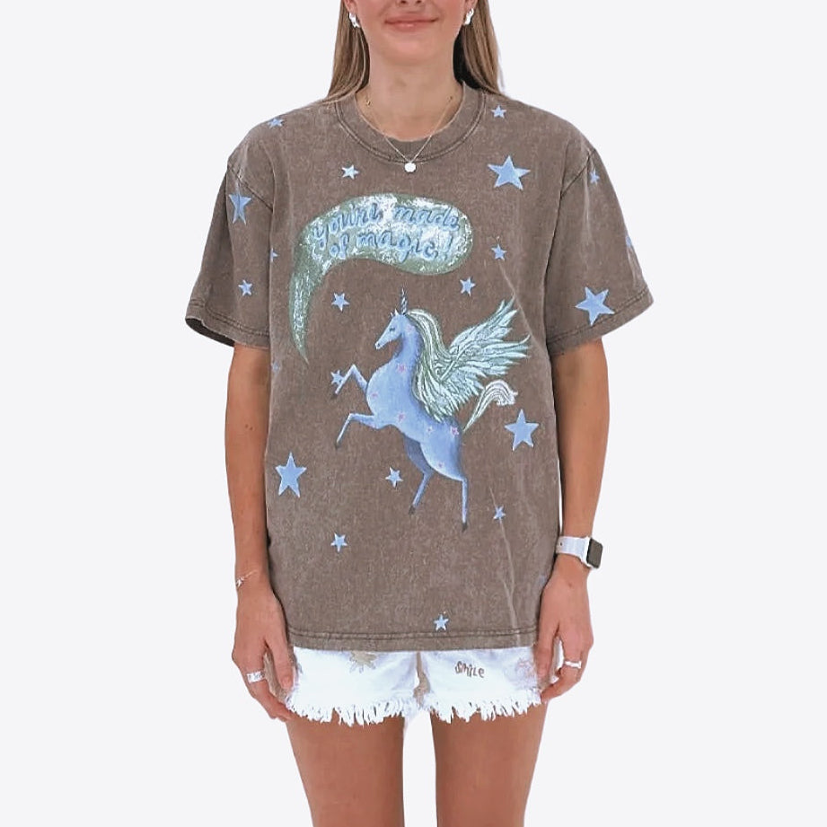 YOU’RE MADE OF MAGIC Acid Wash Tee