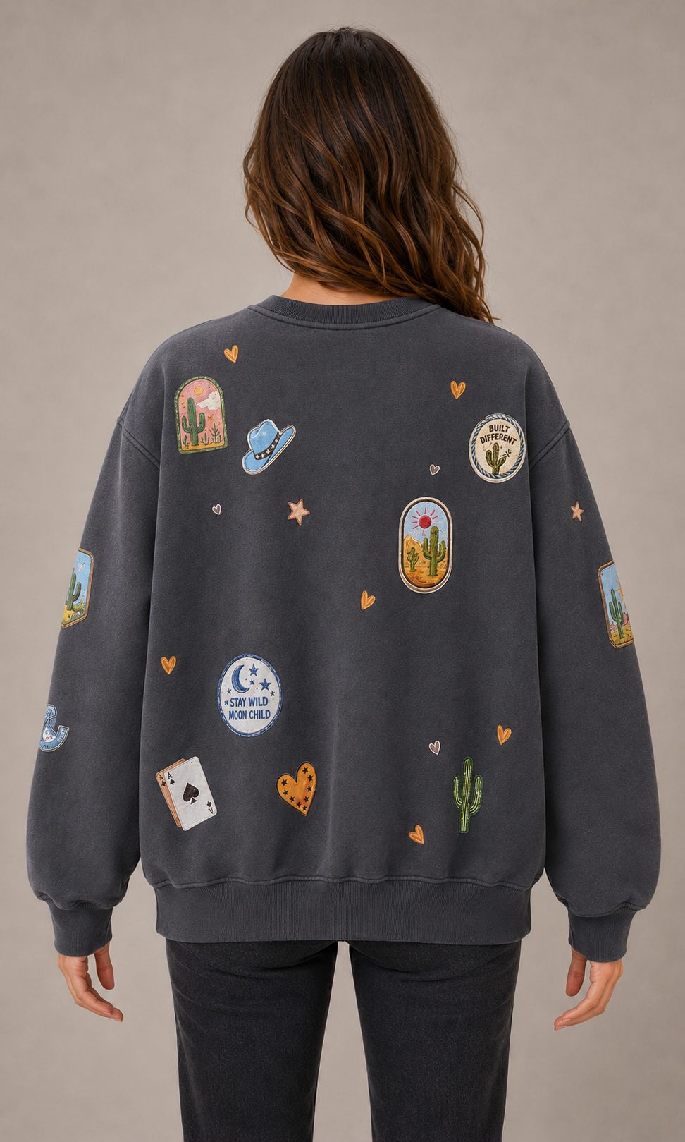 Cowgirl Club charcoal Jumper
