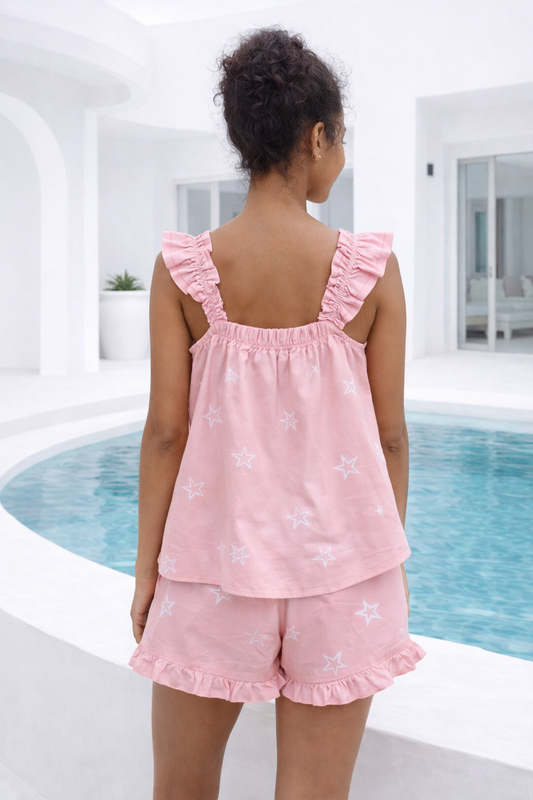 Moon night PJ set in pink