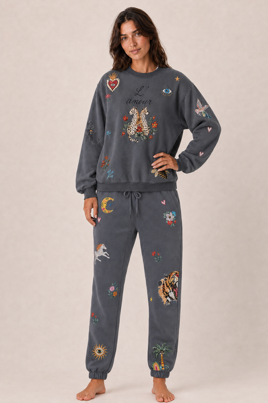 L’Amour charcoal pants