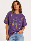 UNTAMED Acid Wash Purple Tee