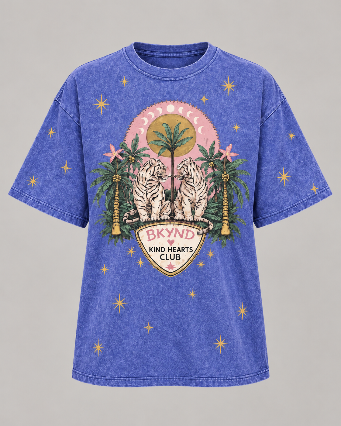 BKynd Club Blue Acid Wash Tee