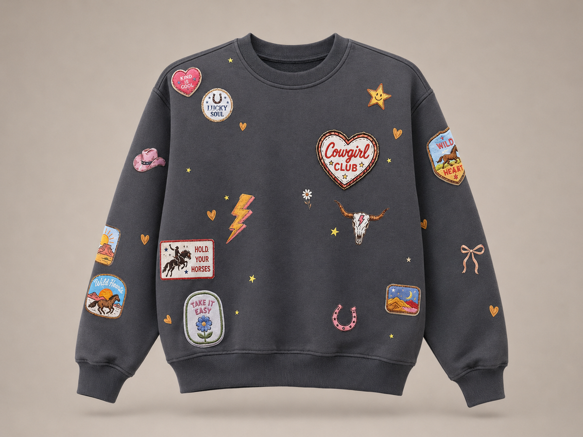 Cowgirl Club charcoal Jumper