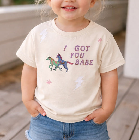 Bubs “I Got You Babe” Tee in Ivory