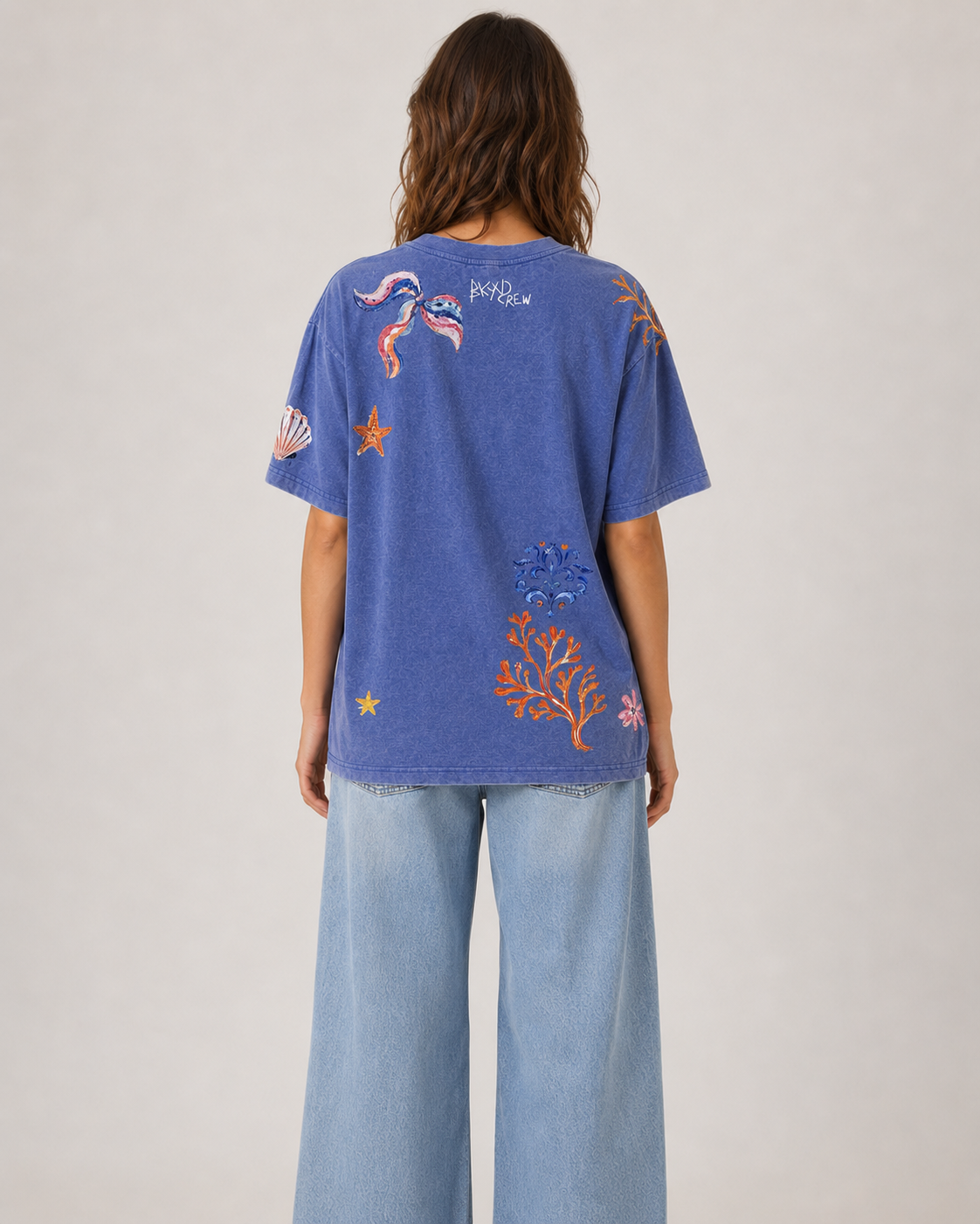 A little Wild Blue Acid Wash Tee