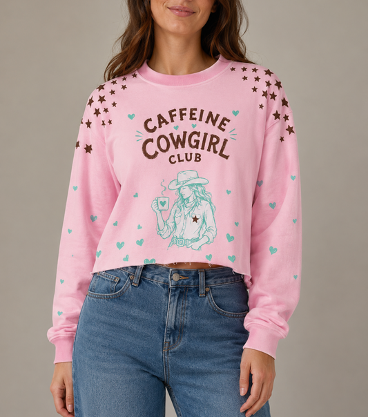 Caffeine Cowgirl Pink Jumper