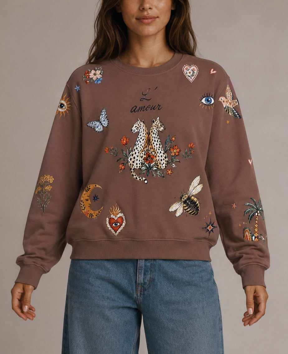 L’Amour Brown Jumper