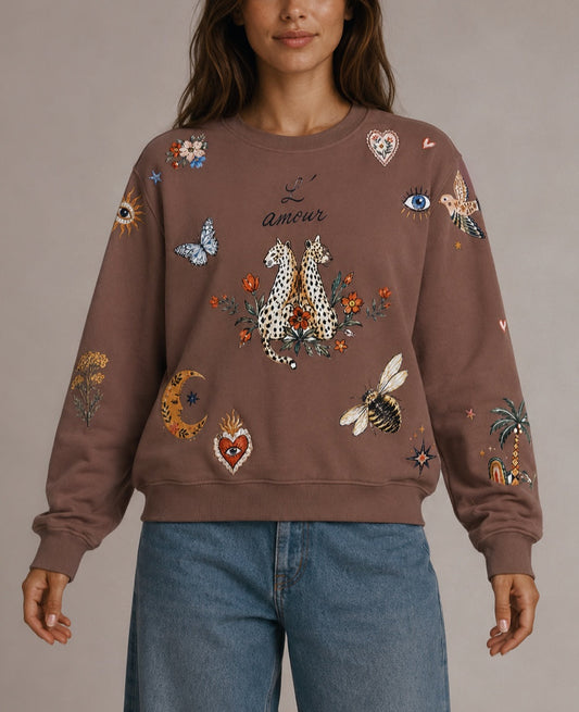 L’Amour Brown Jumper