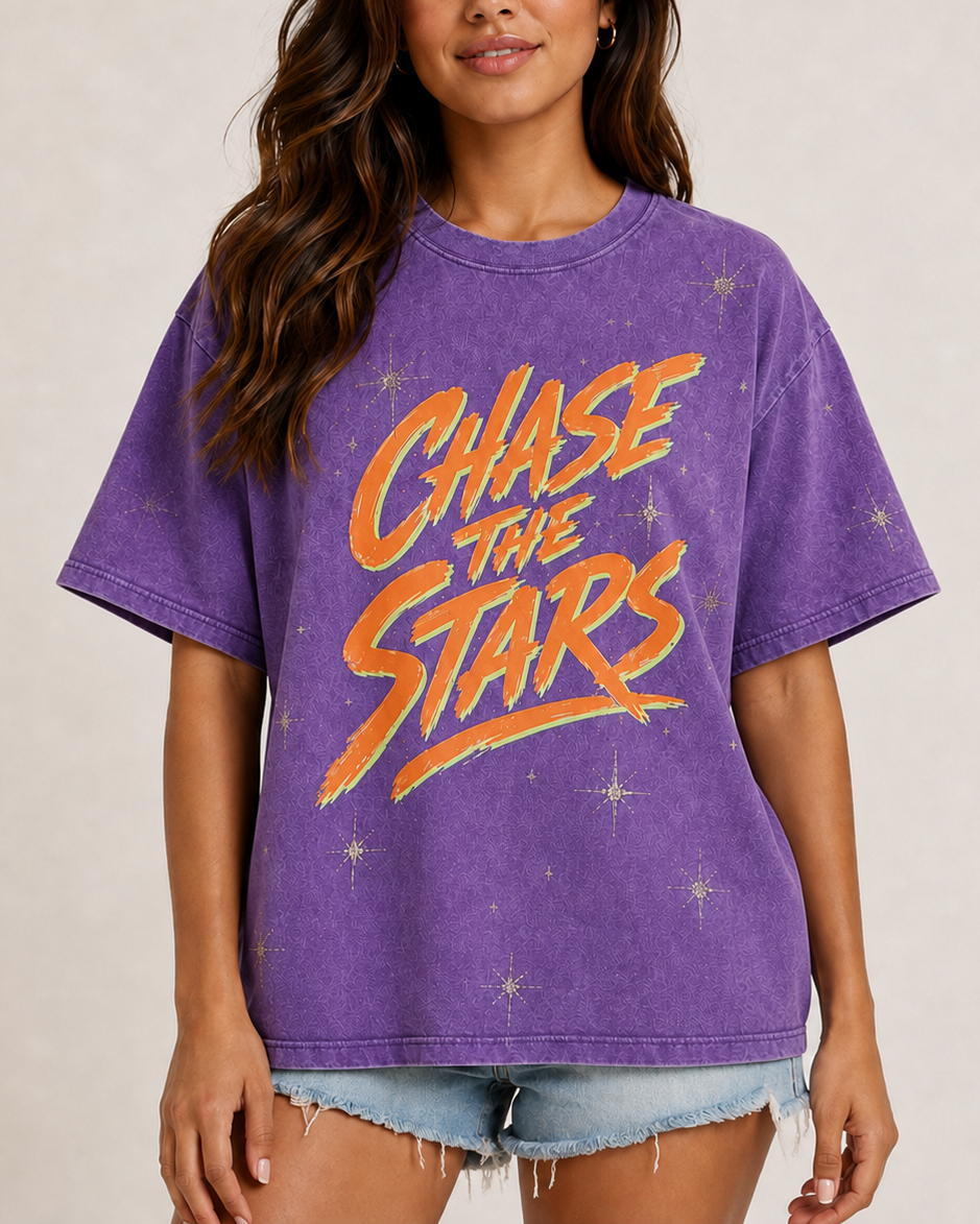 Chase the Stars purple Tee