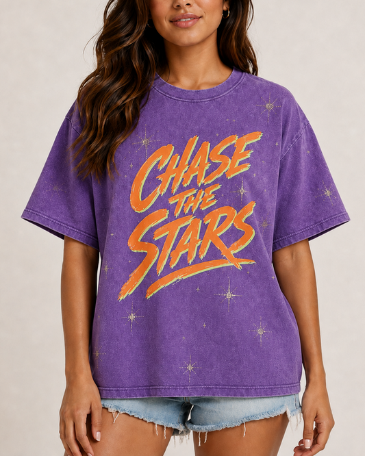 Chase the Stars purple Tee