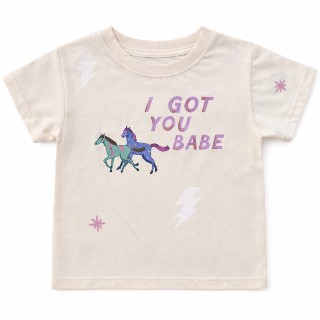 Bubs “I Got You Babe” Tee in Ivory