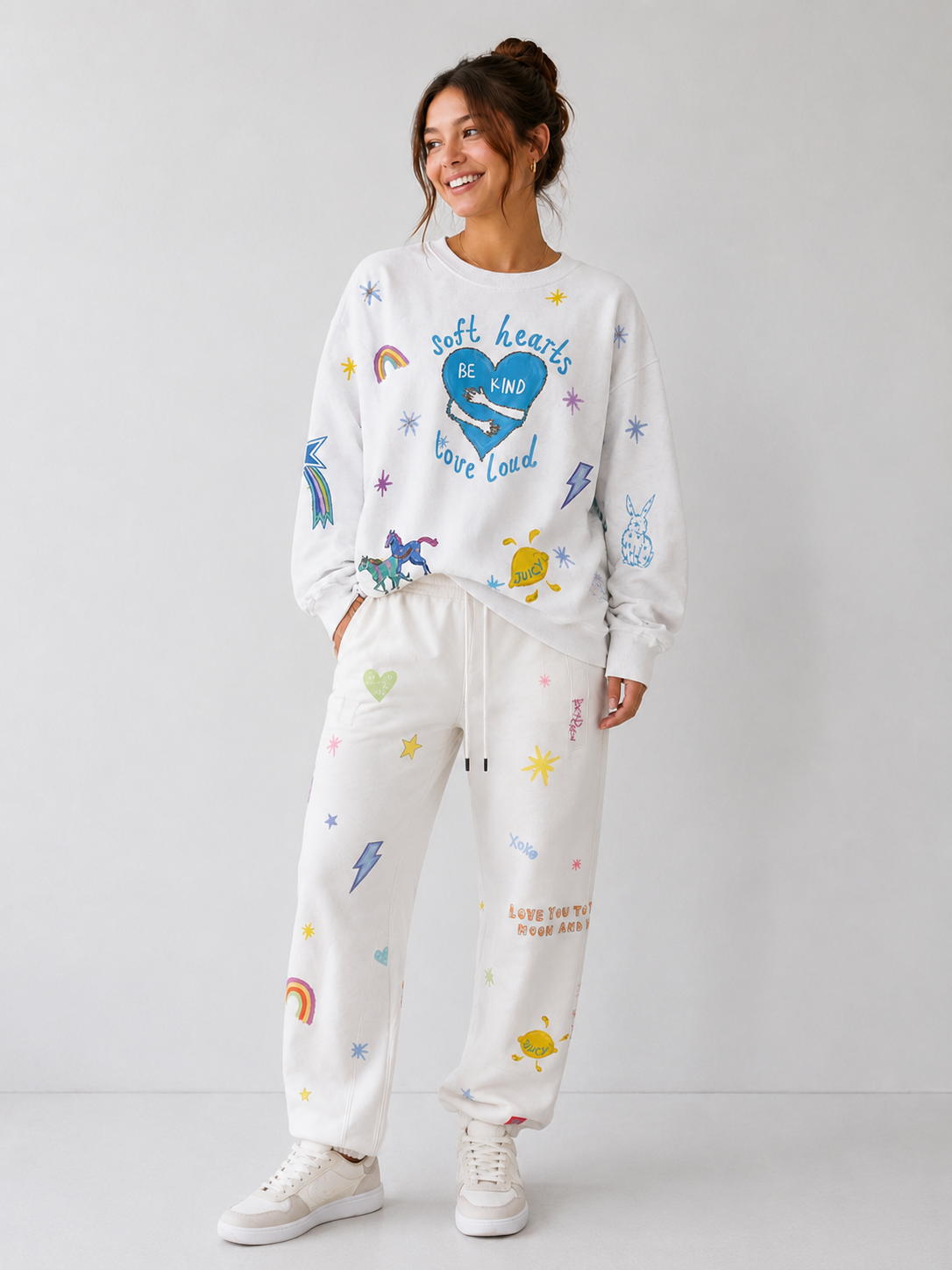 Soft Hearts White Jumper
