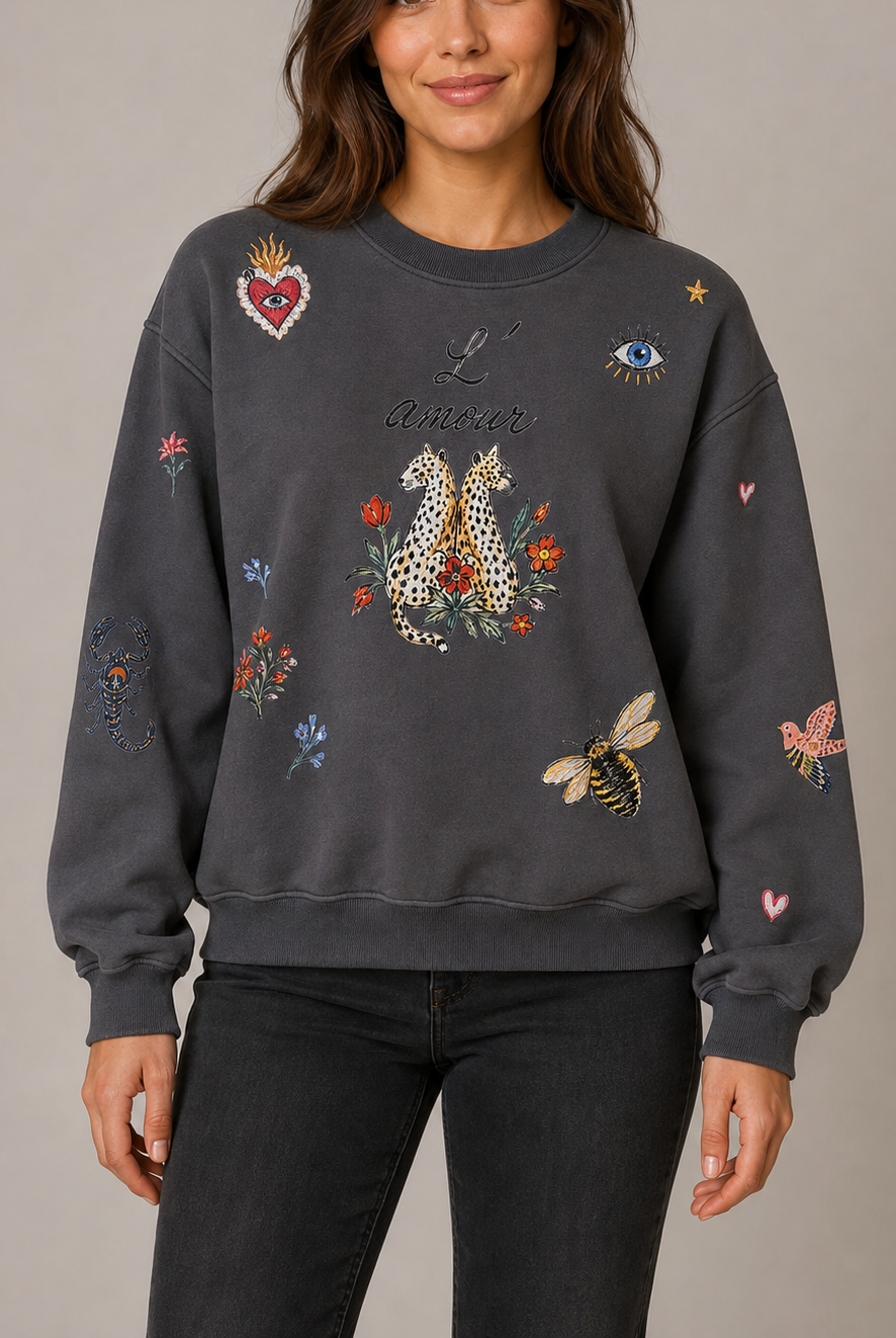 L’Amour Charcoal Jumper