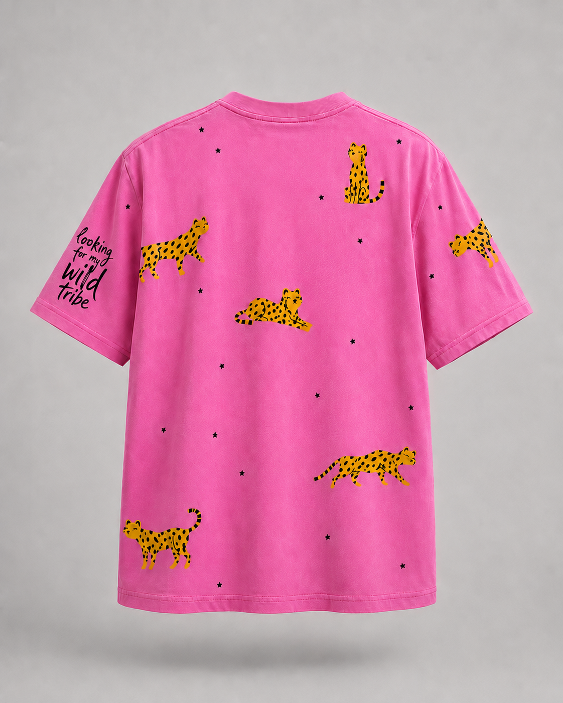 Wild Tribe Hot Pink Acid Wash Tee