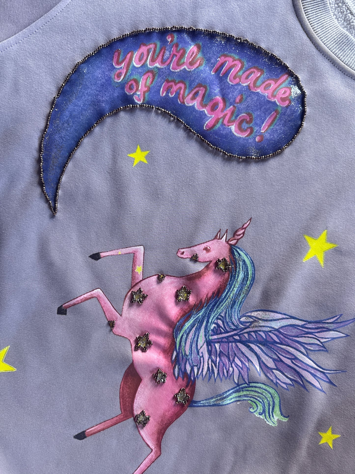 MADE OF MAGIC warm purple grey Jumper
