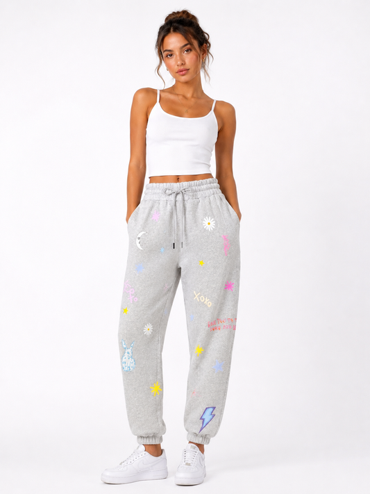 Celestial Light Grey Trackies ⚡️