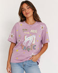 Made of Magic soft plum oversized Tee