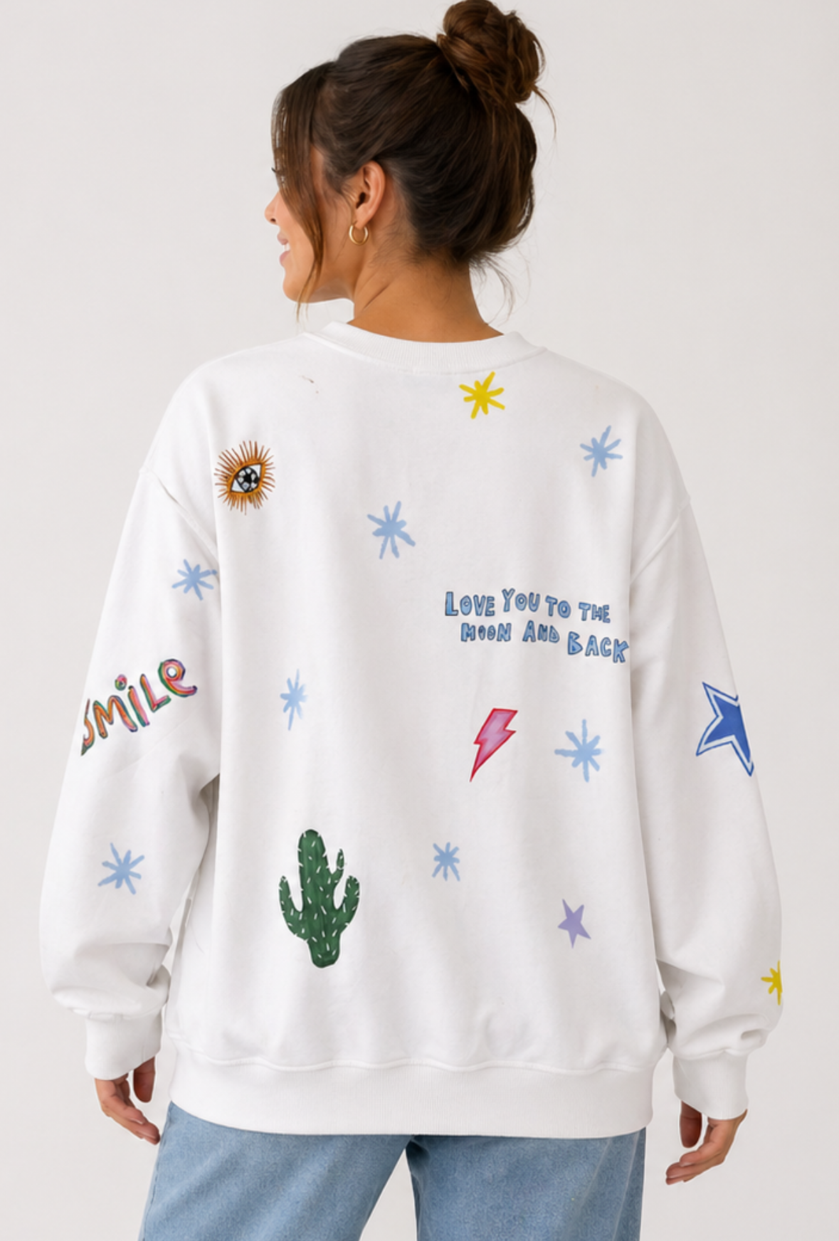 Soft Hearts White Jumper