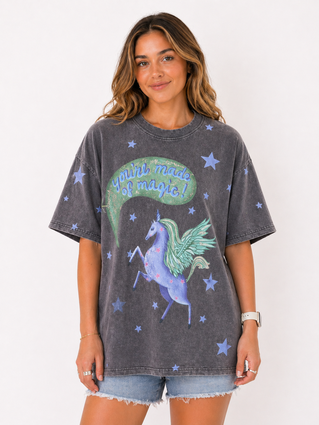 YOU’RE MADE OF MAGIC Acid Wash Tee