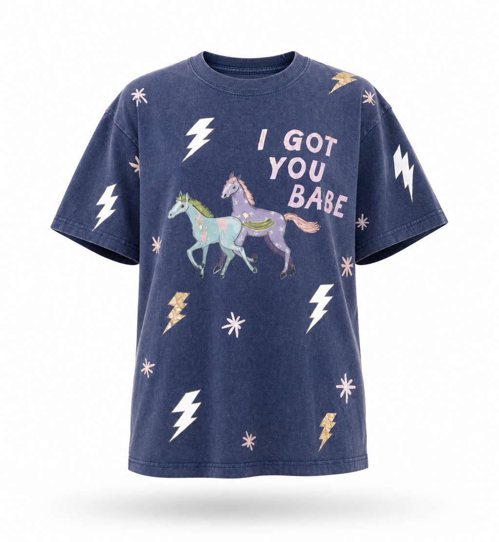 I GOT YOU Acid Wash Tee