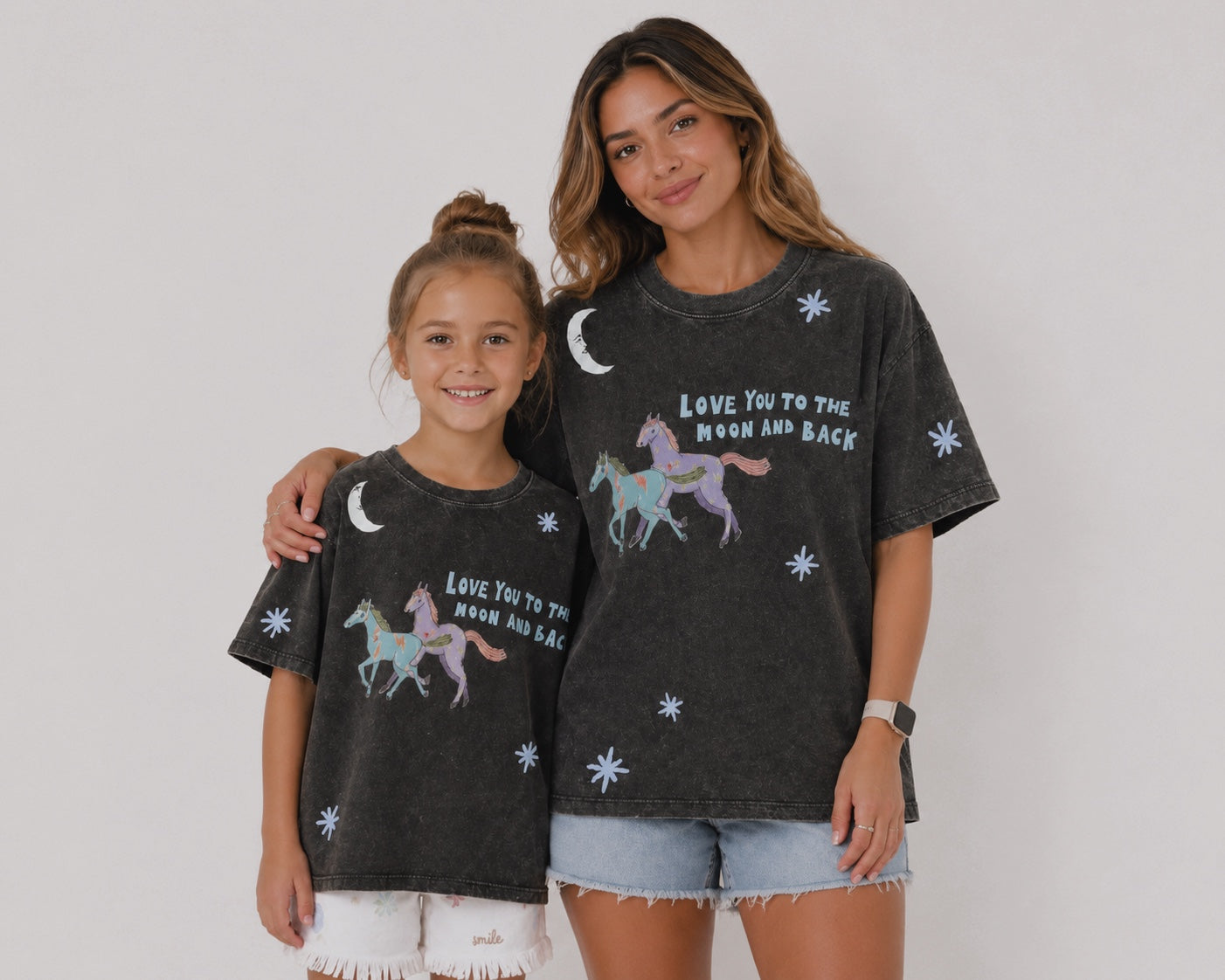 Junior Acid Wash Tee in Black