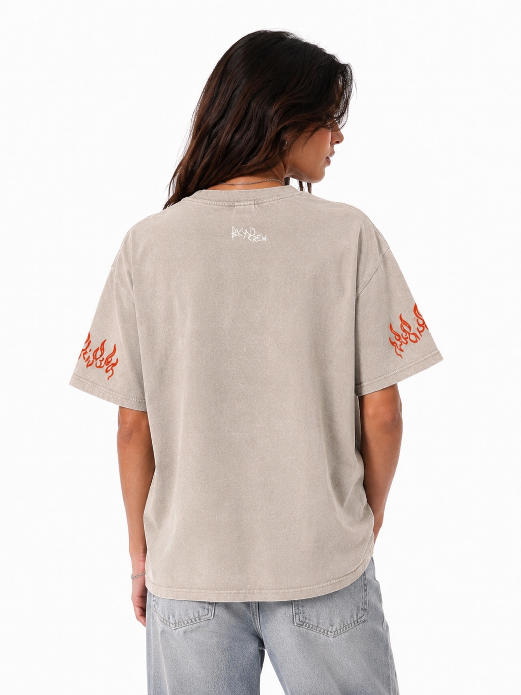 WILD + FREE Ivory Acid Wash Tee