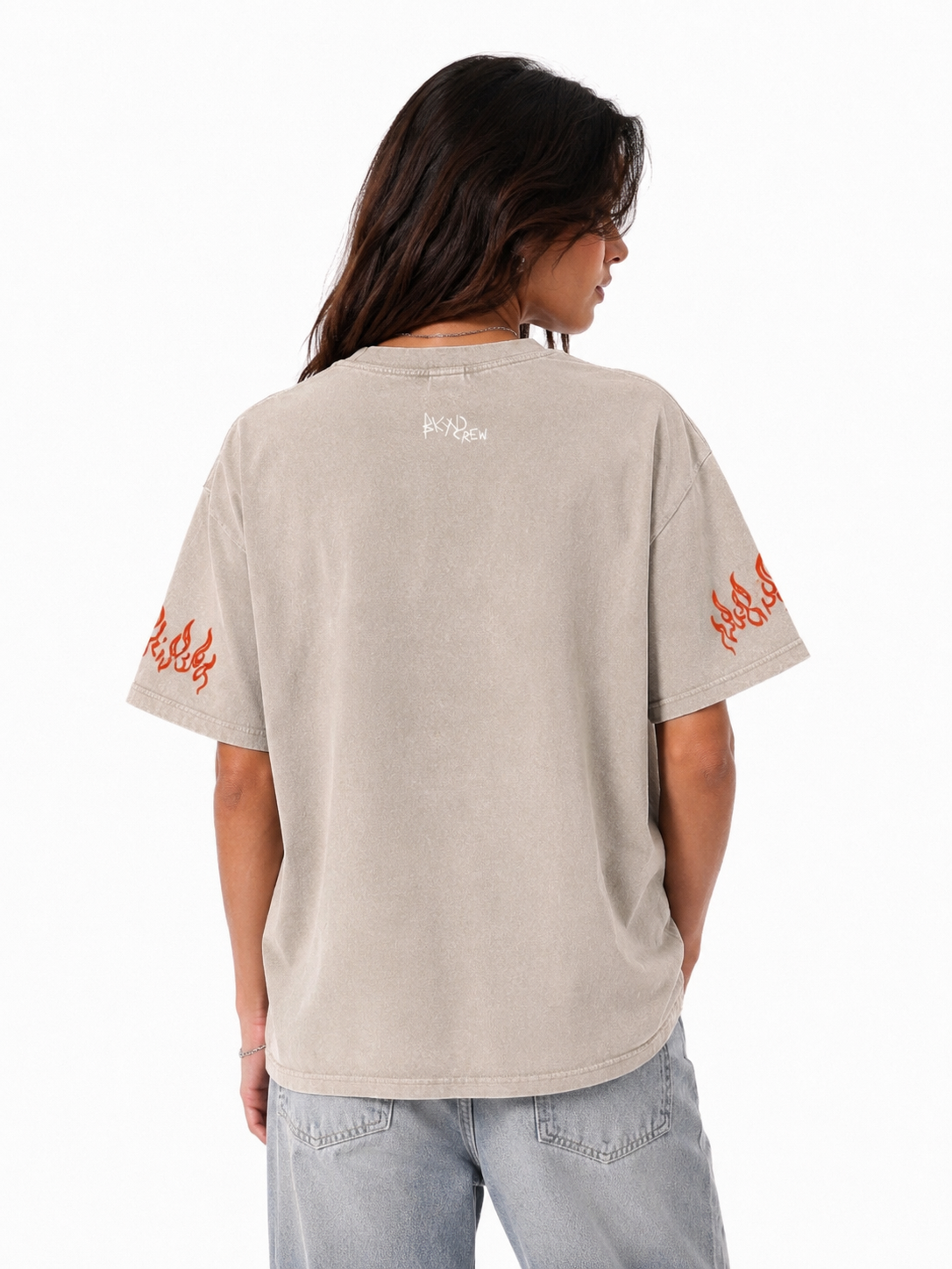 WILD + FREE Ivory Acid Wash Tee