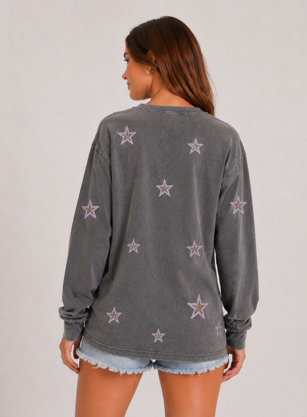 You are Amazing grey Acid Wash long sleeve Tee