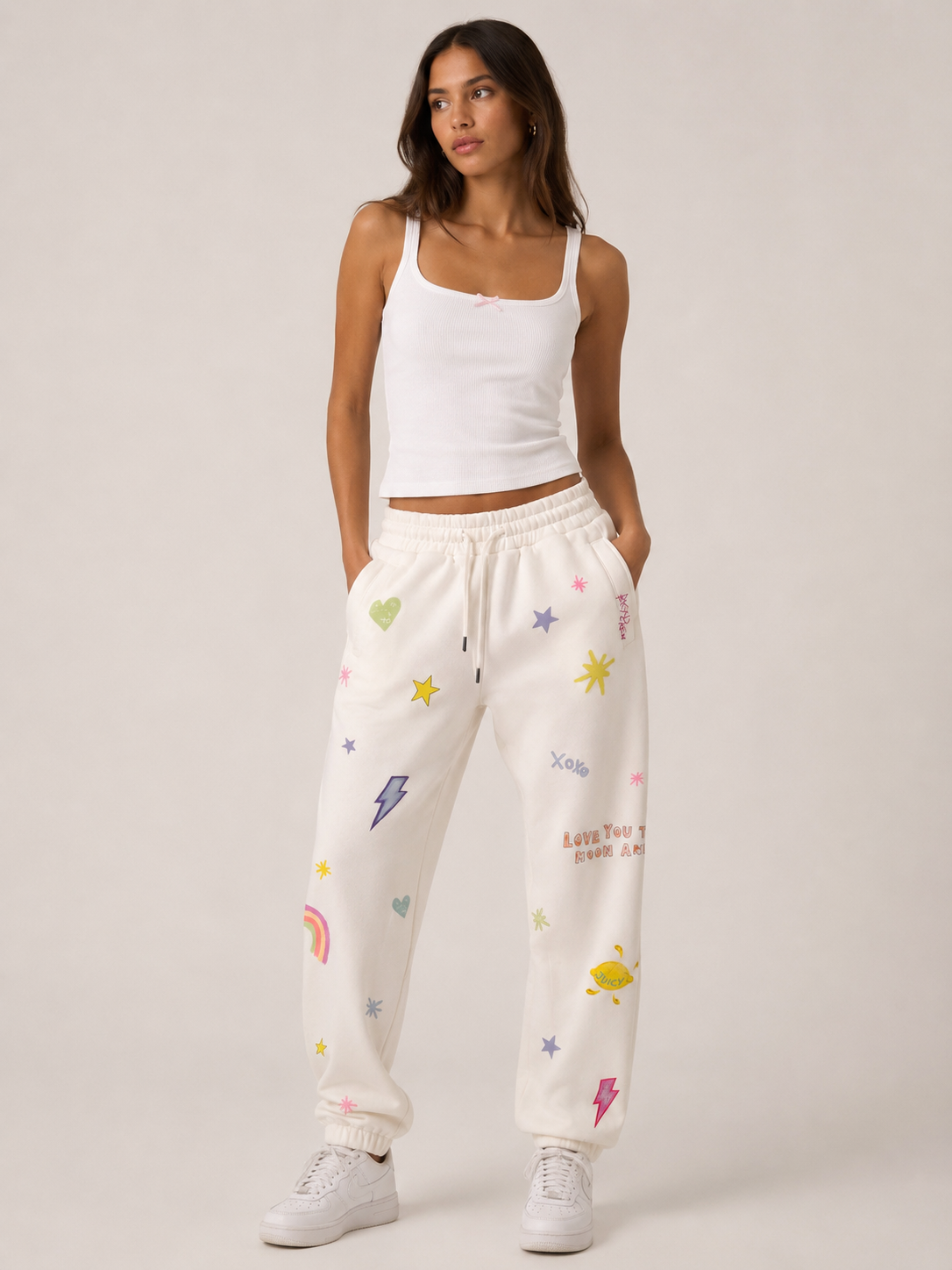 Celestial Ivory Trackies ⚡️