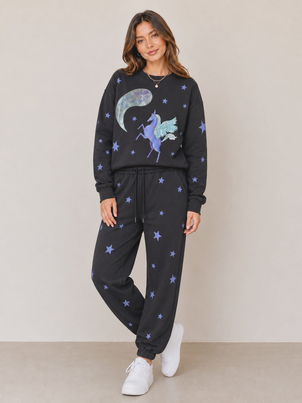 Stars Dark Grey Trackies ⚡️