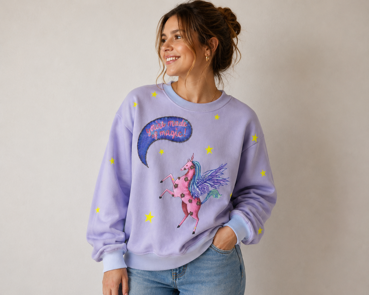 MADE OF MAGIC warm grey Jumper