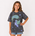 Junior Acid Wash Matching Tee Magic Grey
