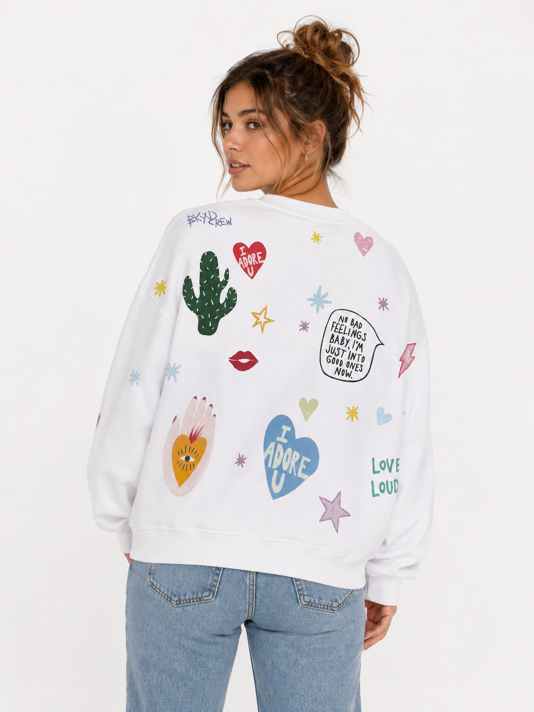 Love you to the moon and back White Jumper
