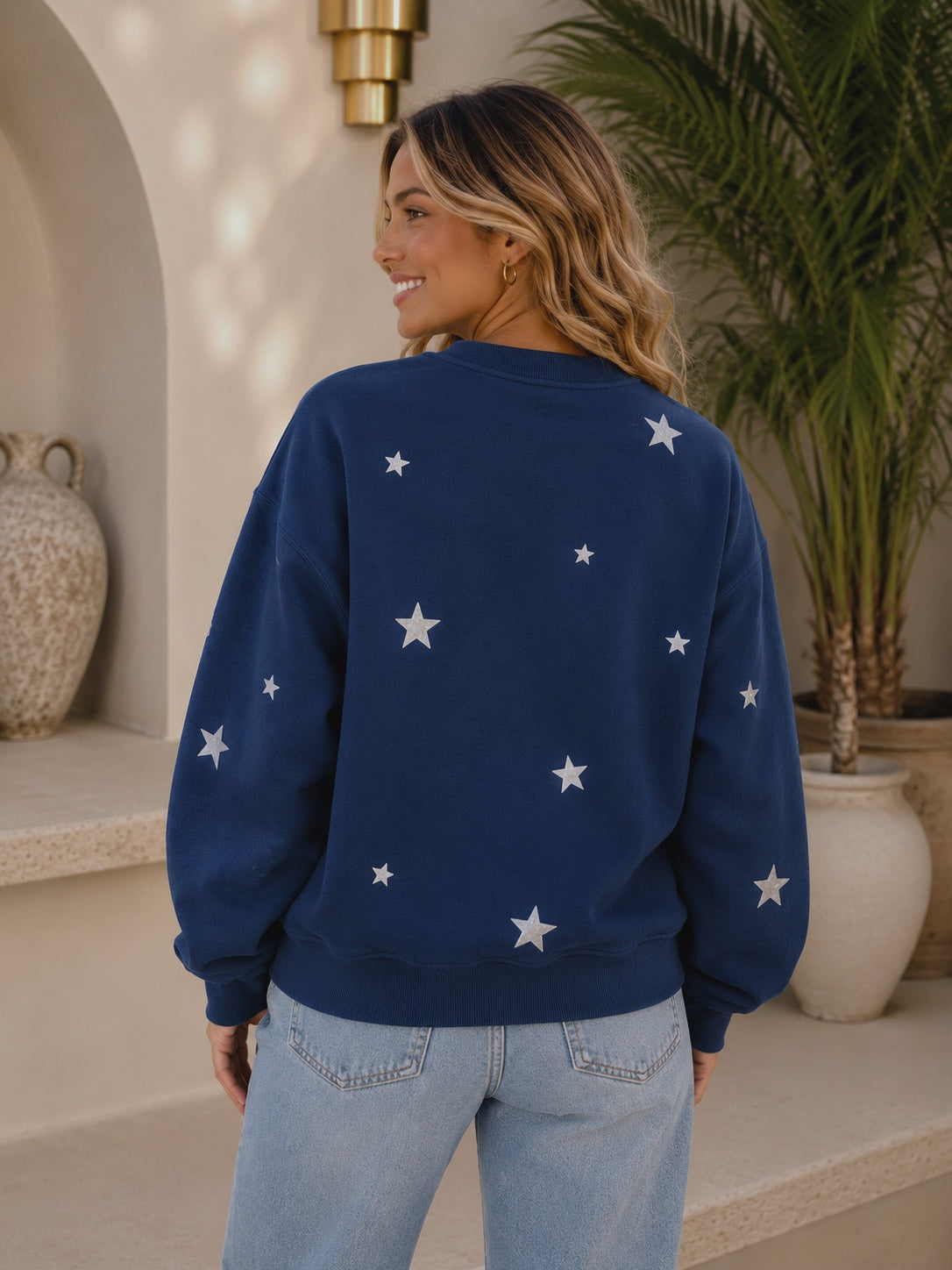 Moon and Back Navy Jumper