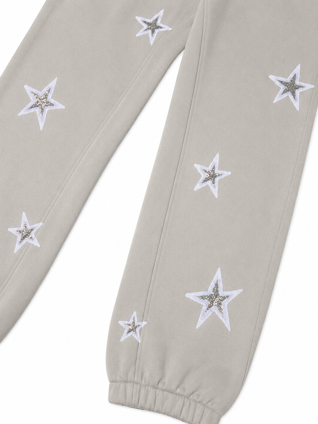 GLITTER stars Grey Trackies ⚡️