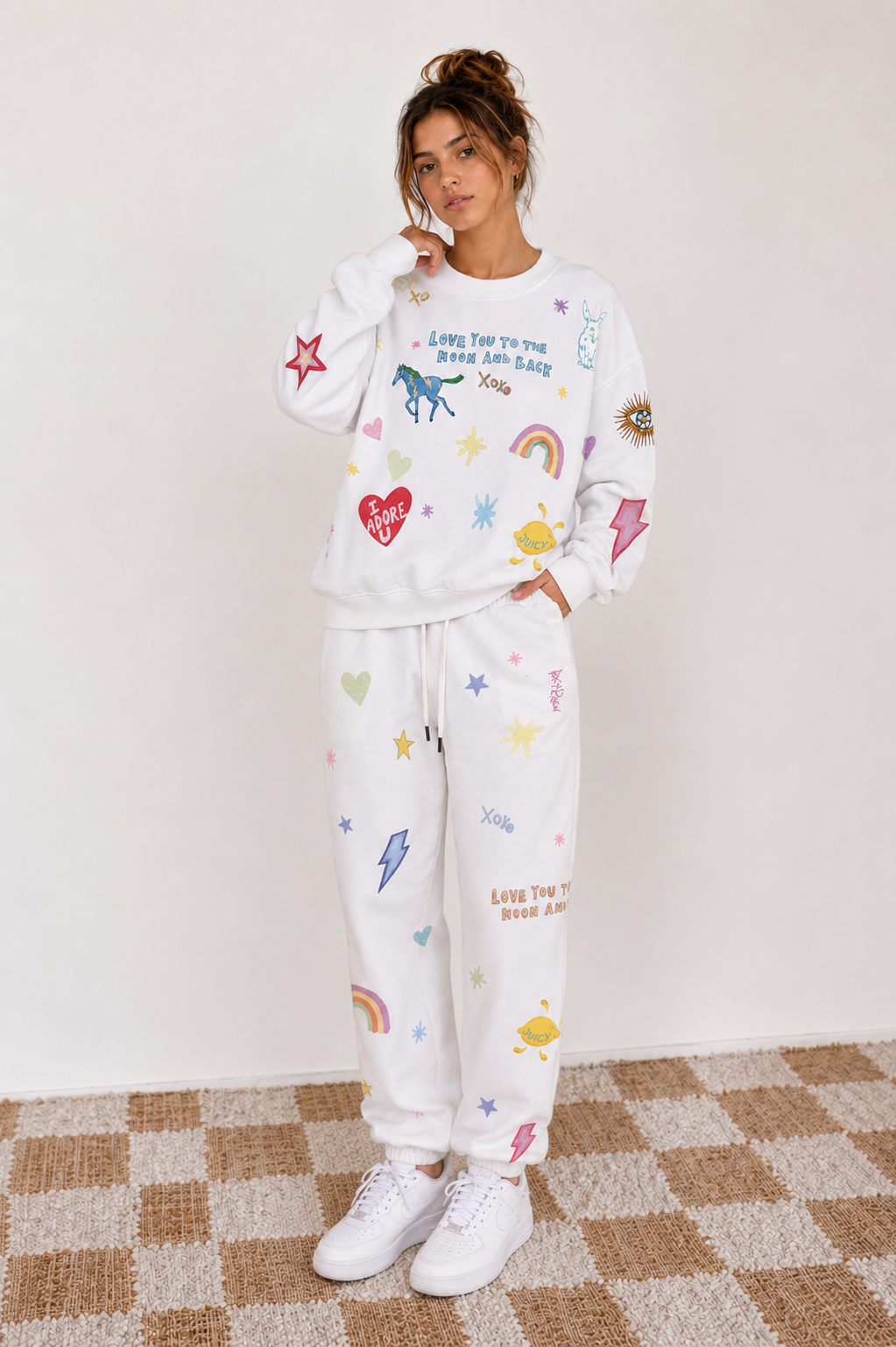 Love you to the moon and back White Jumper