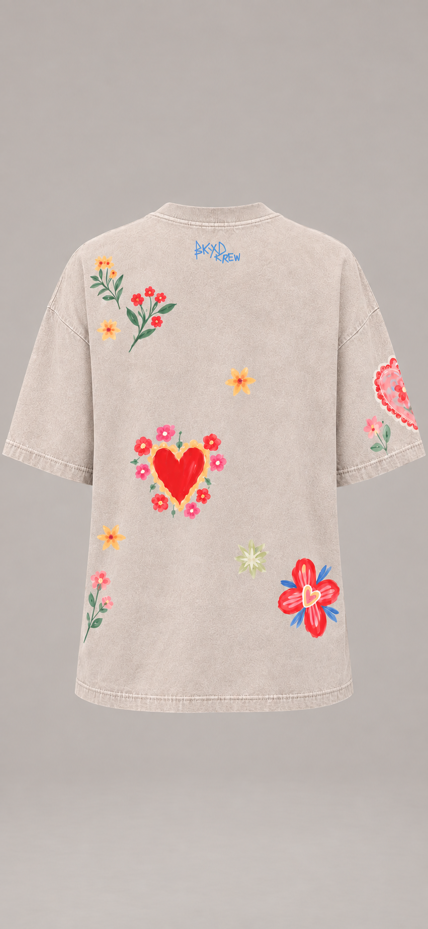 Stay in Your Magic Beige Acid Wash Tee