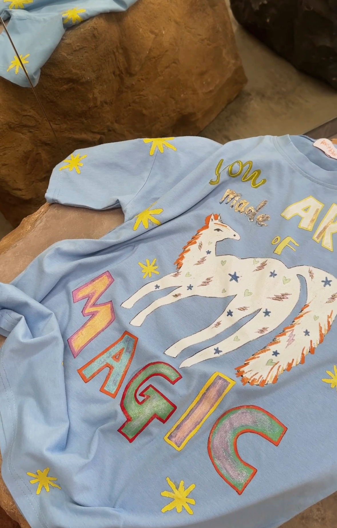 YOU ARE MADE OF MAGIC Oversized Light Blue Tee