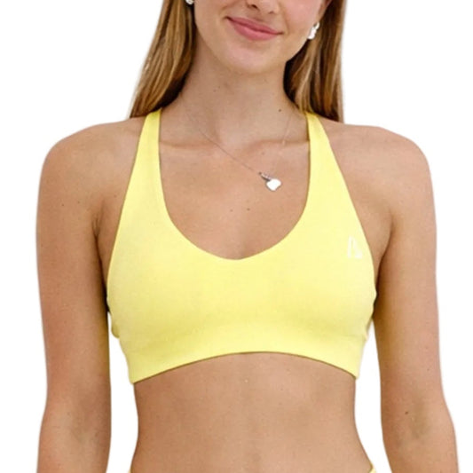 AURA Crop in Bright Lemon