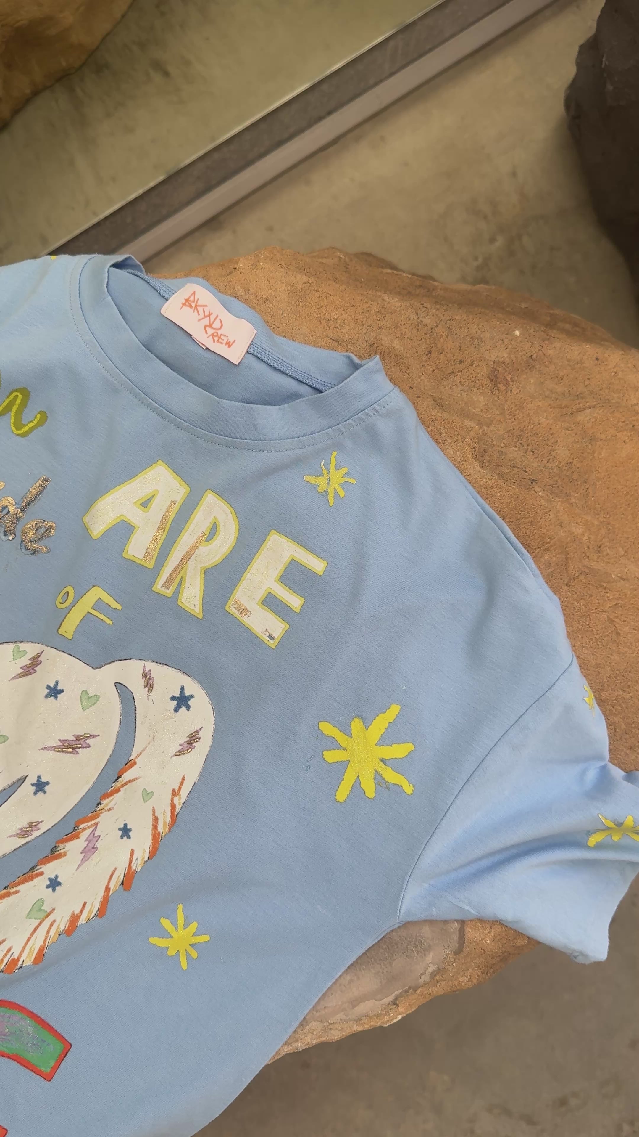 YOU ARE MADE OF MAGIC Oversized Light Blue Tee
