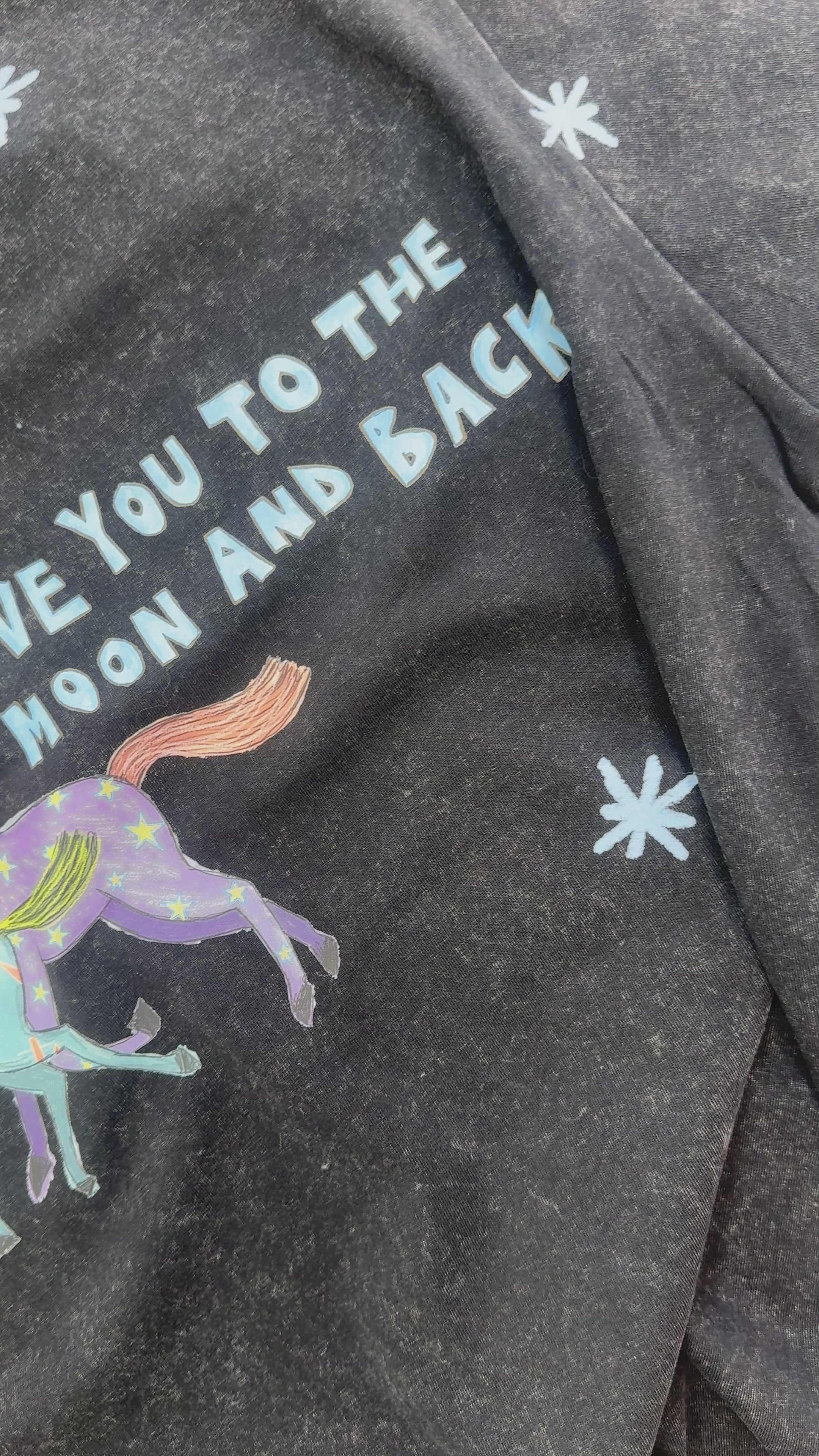LOVE YOU TO THE 🌙 Acid Wash Tee