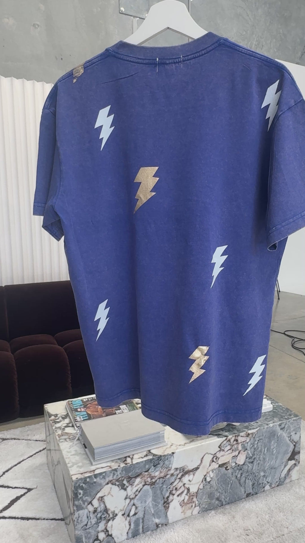 I GOT YOU Acid Wash Blue Tee