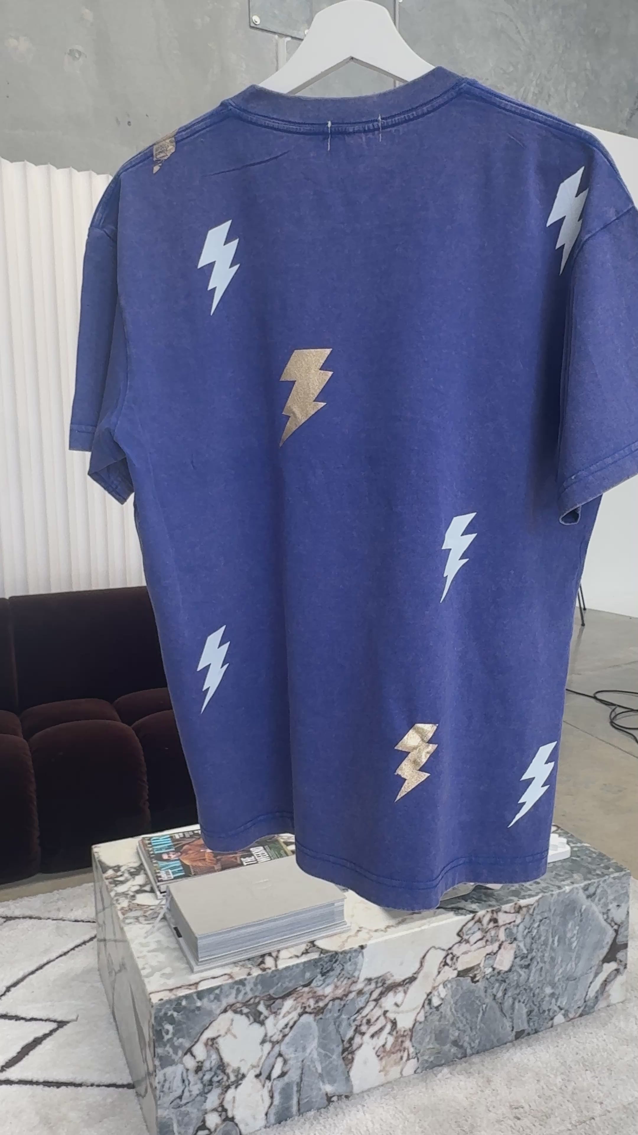 I GOT YOU Acid Wash Blue Tee